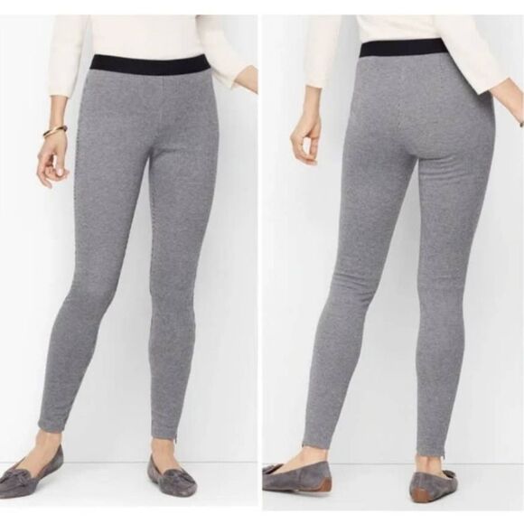 Talbots Nwot houndstooth Soho ankle ponte knit pants 18W - Picture 1 of 7